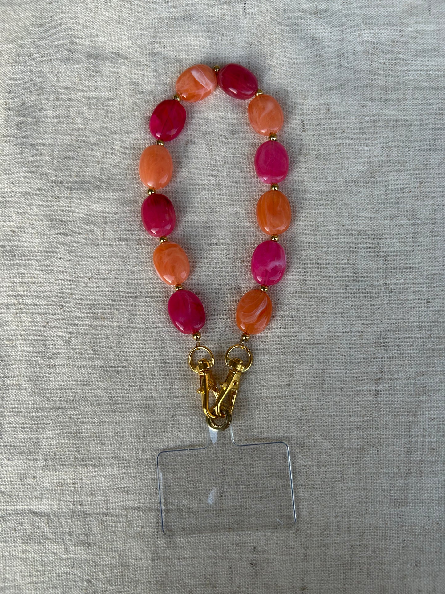 Telefoonkoord | Oranje-Roze