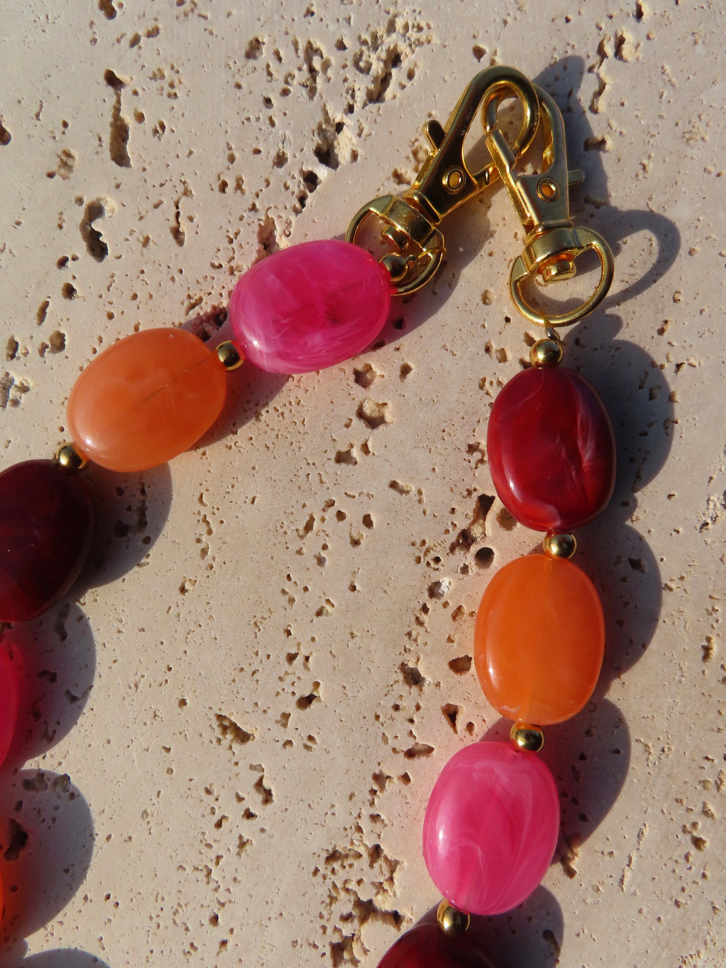 Telefoonkoord | Roze-Oranje-Rood