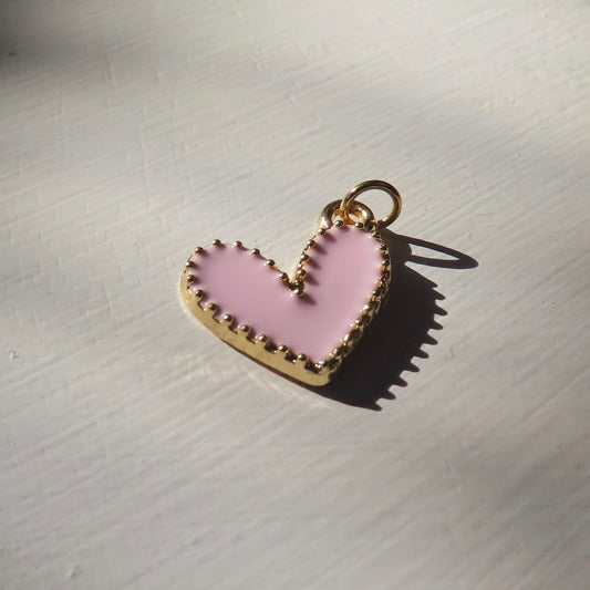 Bedel | emaille klein hart 14x13,5 mm