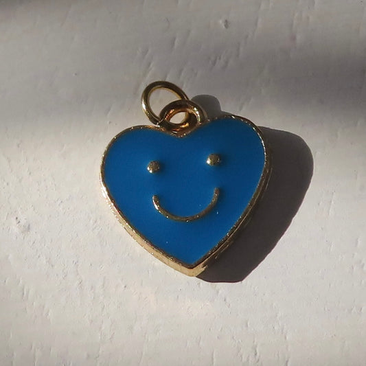 Bedel | emaiile hartje smiley 13x12 mm