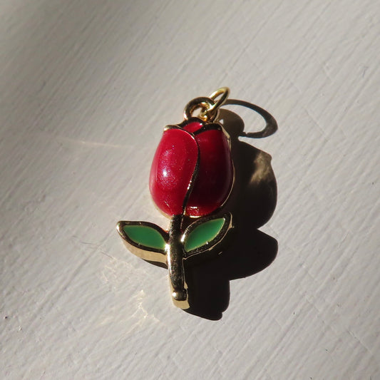 Bedel | emaille tulp 22,5 x 11,5 x 3,5 mm
