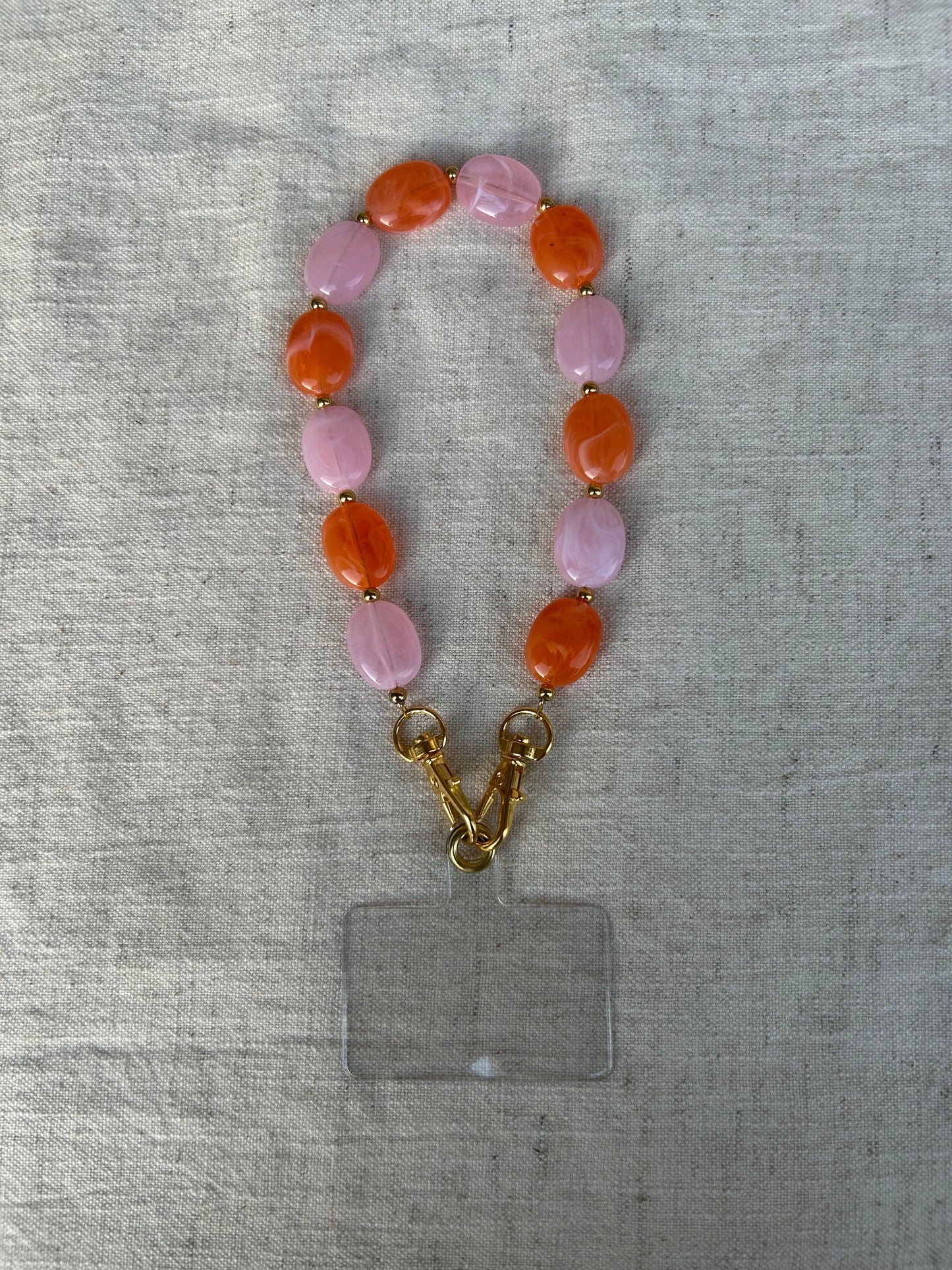 Telefoonkoord | Roze-Oranje