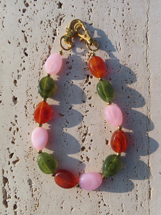 Telefoonkoord | Roze-Groen-Oranje