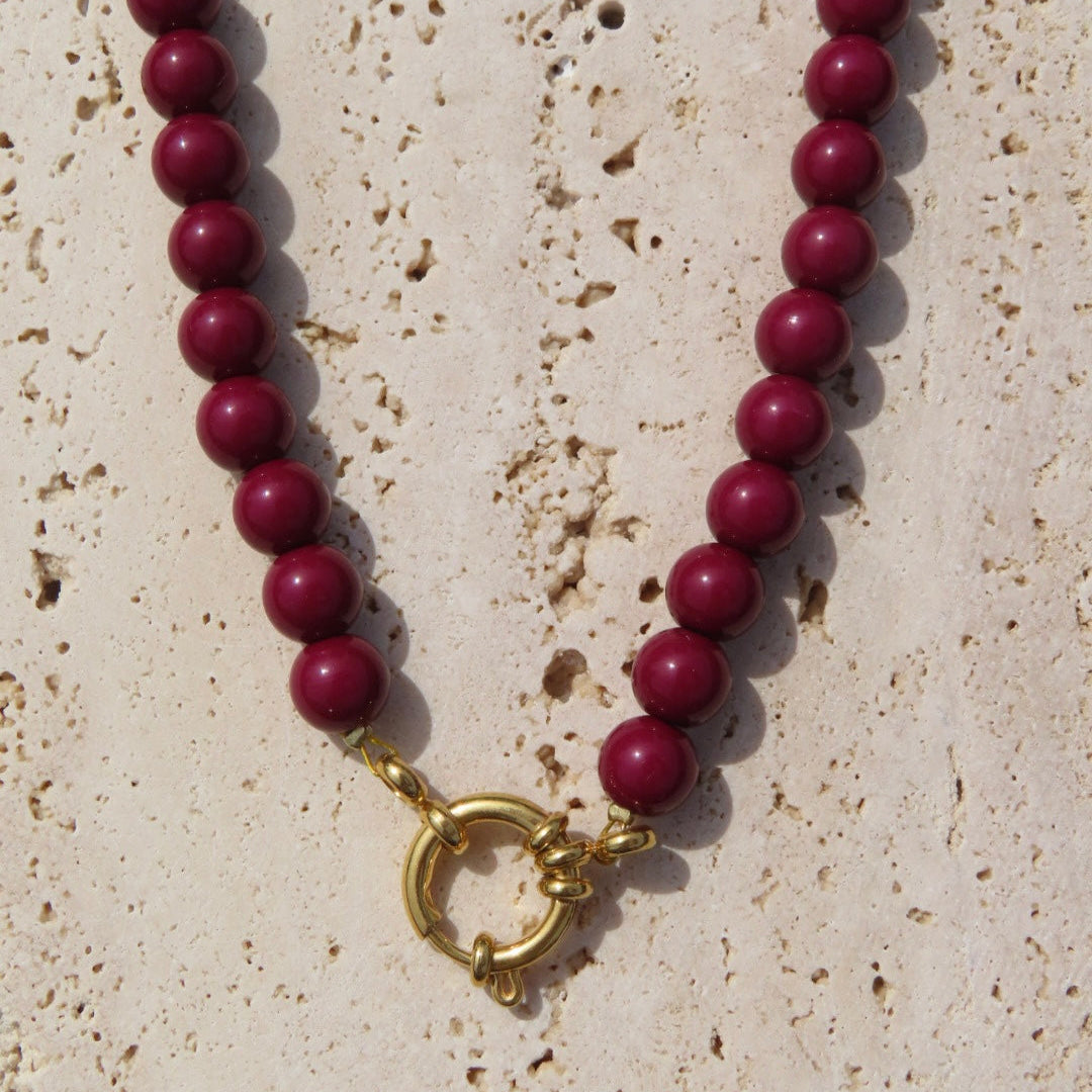 Ketting | Ronde kralen - boeisluiting