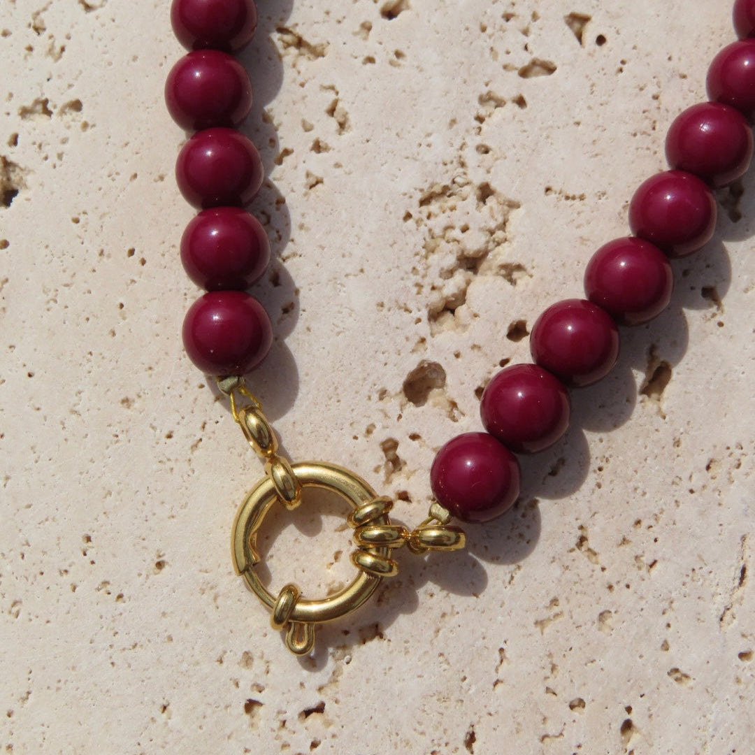 Ketting | Ronde kralen - boeisluiting