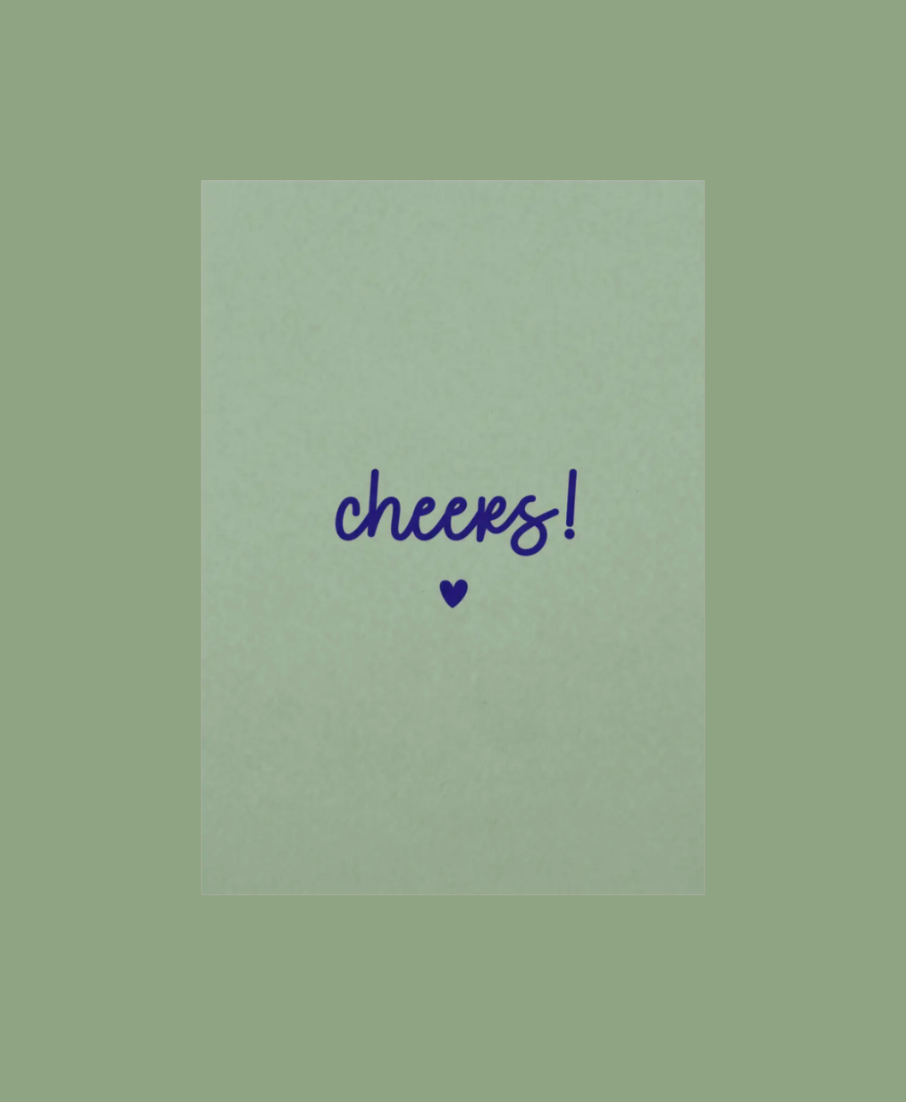 Ansichtkaart | Cheers! (groen)