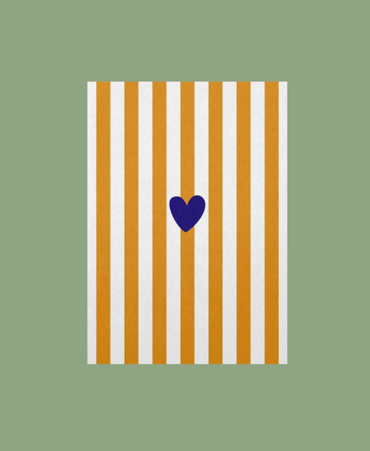 Ansichtkaart | Blue heart