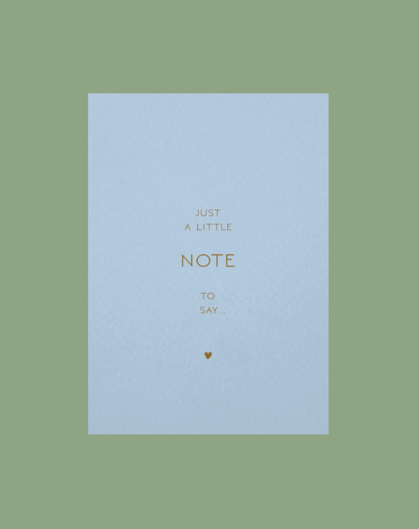 Ansichtkaart | Just a little note to say...