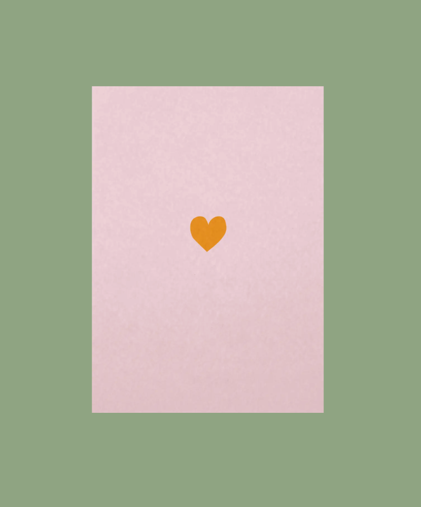 Ansichtkaart | Orange heart