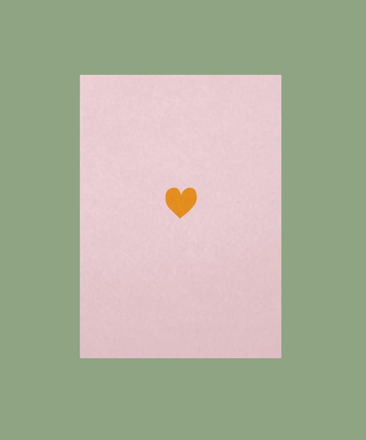 Ansichtkaart | Orange heart