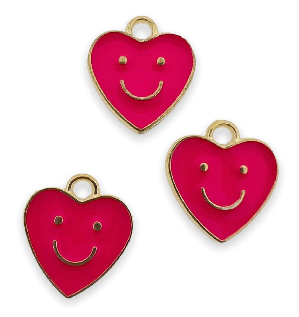 Bedel | emaiile hartje smiley 13x12 mm