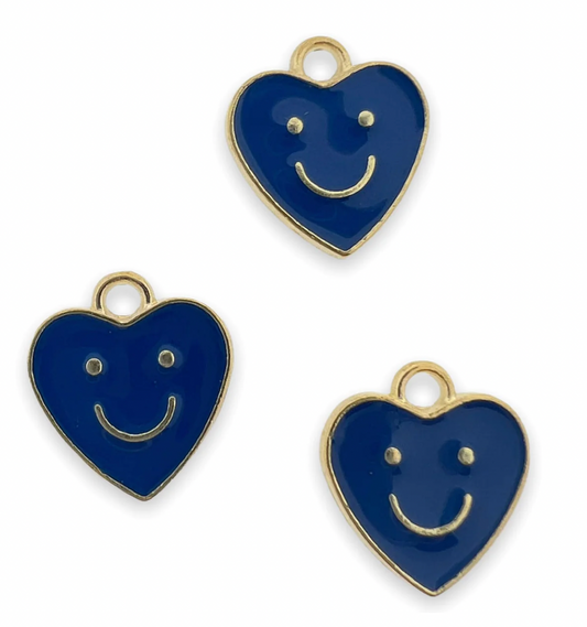 Bedel | emaiile hartje smiley 13x12 mm